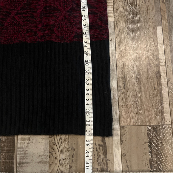 Womens‎ Classic Cable Knit Sweater Dress Large Holiday Career Turtleneck Ombre - Picture 6 of 9